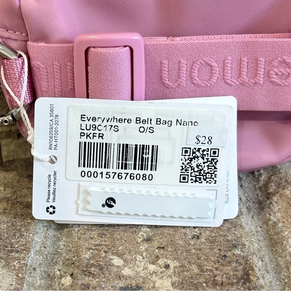 NWT Lululemon Everywhere Belt Bag Nano In Pink Frosting - Picture 6 of 6